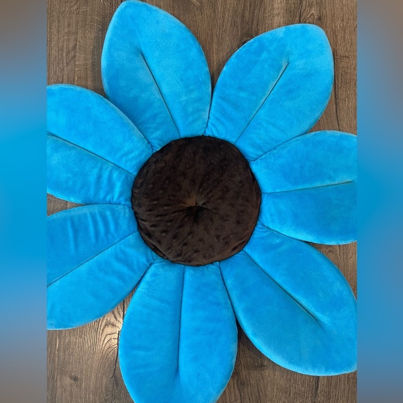 Blooming Bath Baby Bath Soft Sink Bath Pillow Blue 0-6 Months Flower Seat - Picture 2 of 8